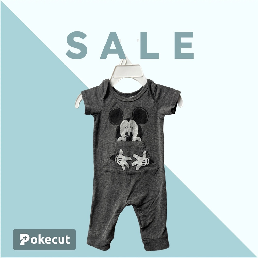 Disney Baby Gray Infant Bodysuit size 0-3 Months